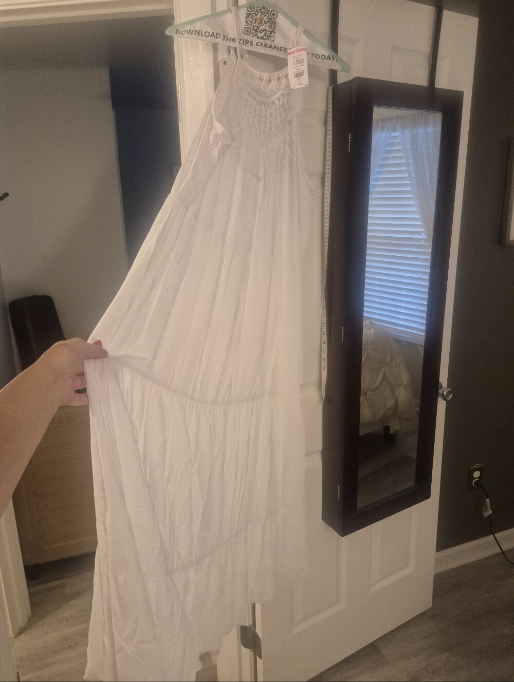 La Blanca | White Crochet Halter Beach Dress - Picture 3 of 5